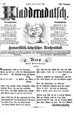 Kladderadatsch Sonntag 14. Juni 1868