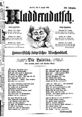 Kladderadatsch Sonntag 2. August 1868