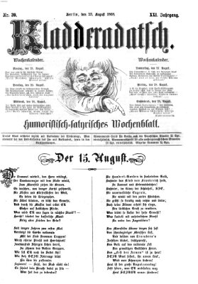 Kladderadatsch Sonntag 23. August 1868