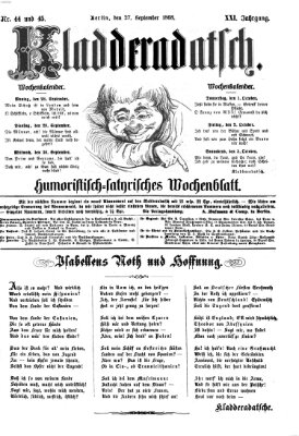 Kladderadatsch Sonntag 27. September 1868