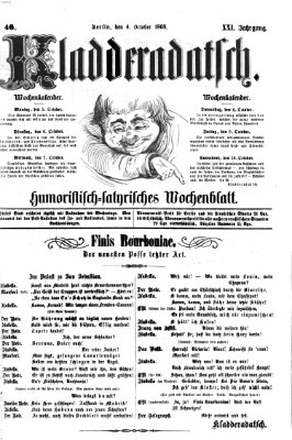 Kladderadatsch Sonntag 4. Oktober 1868