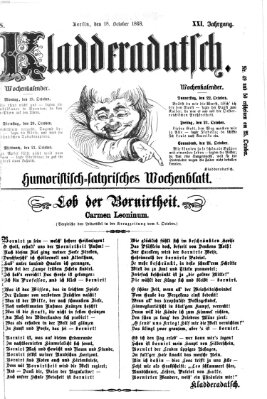 Kladderadatsch Sonntag 18. Oktober 1868