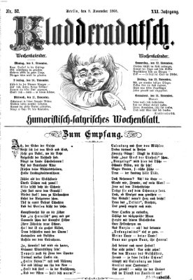 Kladderadatsch Sonntag 8. November 1868