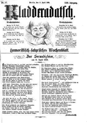 Kladderadatsch Sonntag 11. April 1869