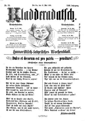 Kladderadatsch Sonntag 16. Mai 1869