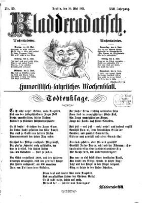 Kladderadatsch Sonntag 30. Mai 1869