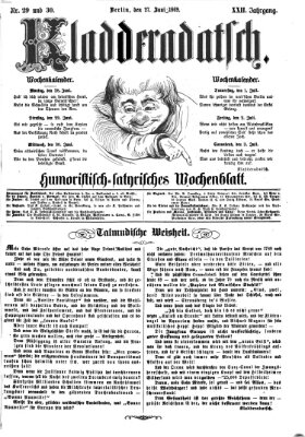 Kladderadatsch Sonntag 27. Juni 1869