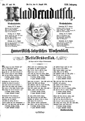 Kladderadatsch Sonntag 15. August 1869