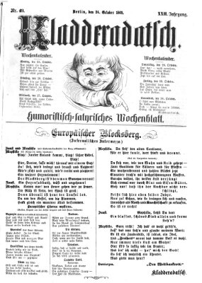 Kladderadatsch Sonntag 24. Oktober 1869