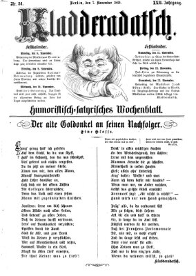 Kladderadatsch Sonntag 7. November 1869