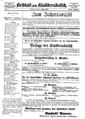 Kladderadatsch Sonntag 3. Januar 1869