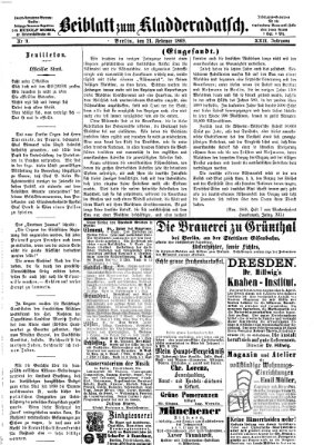 Kladderadatsch Sonntag 21. Februar 1869