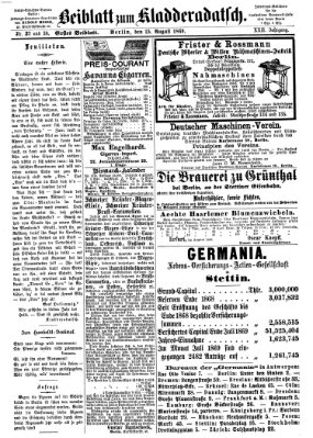 Kladderadatsch Sonntag 15. August 1869