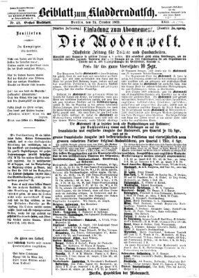 Kladderadatsch Sonntag 24. Oktober 1869