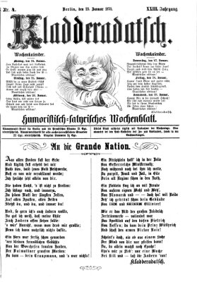 Kladderadatsch Sonntag 23. Januar 1870