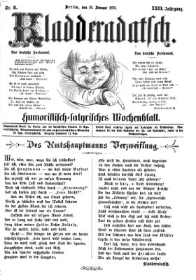 Kladderadatsch Sonntag 30. Januar 1870