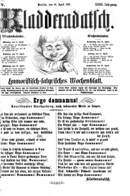 Kladderadatsch Sonntag 10. April 1870