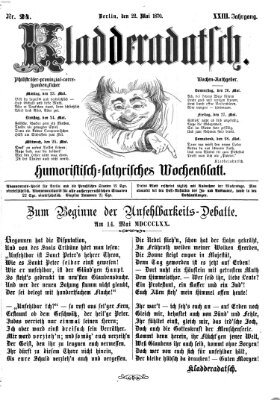 Kladderadatsch Sonntag 22. Mai 1870