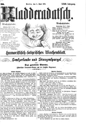 Kladderadatsch Sonntag 5. Juni 1870