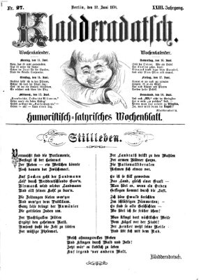 Kladderadatsch Sonntag 12. Juni 1870