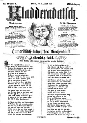 Kladderadatsch Sonntag 21. August 1870