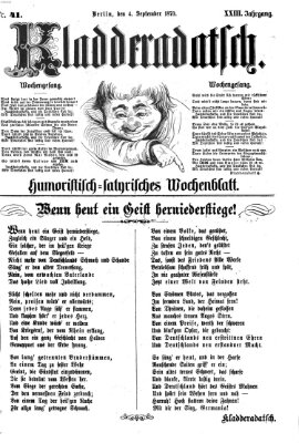 Kladderadatsch Sonntag 4. September 1870