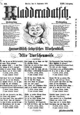 Kladderadatsch Sonntag 18. September 1870