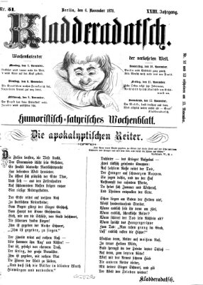 Kladderadatsch Sonntag 6. November 1870