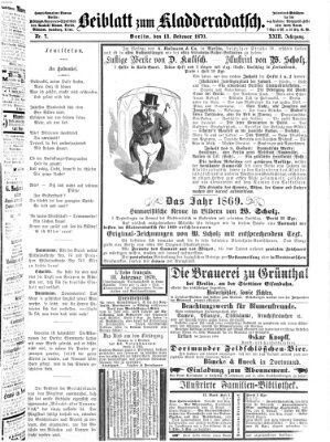 Kladderadatsch Sonntag 13. Februar 1870