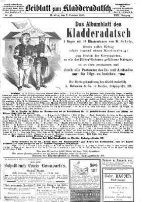 Kladderadatsch Sonntag 2. Oktober 1870