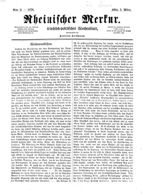 Rheinischer Merkur (Deutscher Merkur) Samstag 5. März 1870