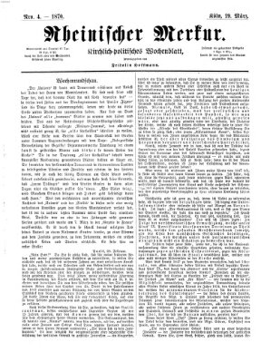 Rheinischer Merkur (Deutscher Merkur) Samstag 19. März 1870