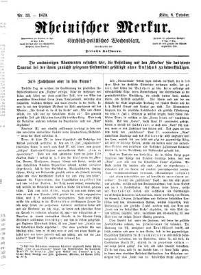 Rheinischer Merkur (Deutscher Merkur) Samstag 8. Oktober 1870