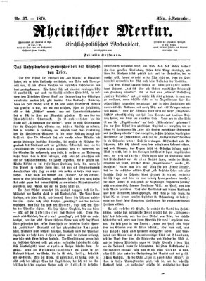 Rheinischer Merkur (Deutscher Merkur) Samstag 5. November 1870