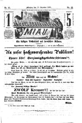 Miau Mittwoch 13. Dezember 1865