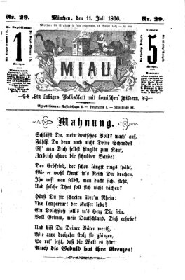 Miau Montag 11. Juni 1866