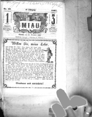 Miau Mittwoch 25. Dezember 1867