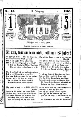 Miau Mittwoch 4. März 1868