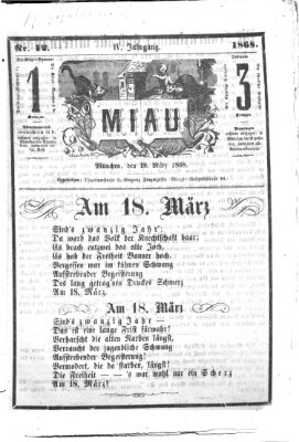 Miau Mittwoch 18. März 1868