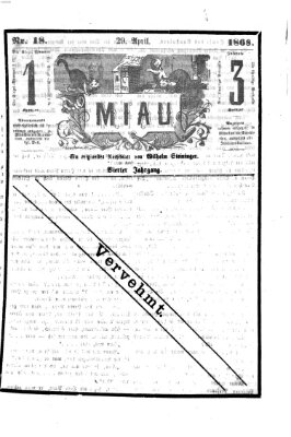 Miau Mittwoch 29. April 1868