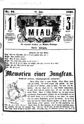 Miau Donnerstag 18. Juni 1868