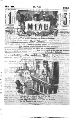 Miau Donnerstag 16. Juli 1868