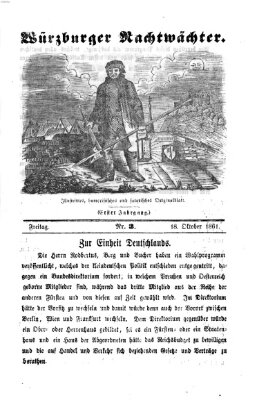 Würzburger Nachtwächter Freitag 18. Oktober 1861