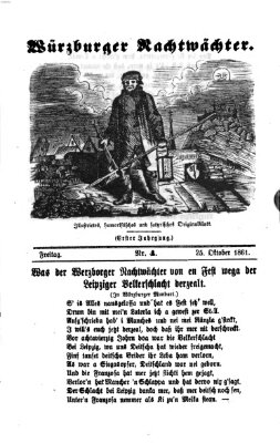 Würzburger Nachtwächter Freitag 25. Oktober 1861