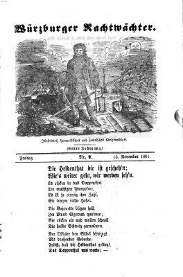 Würzburger Nachtwächter Freitag 15. November 1861