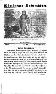 Würzburger Nachtwächter Freitag 20. Dezember 1861