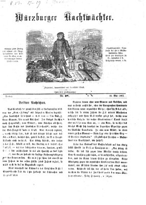 Würzburger Nachtwächter Freitag 16. Mai 1862