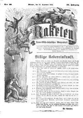Raketen (Schalks-Narr) Freitag 30. September 1864