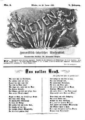 Raketen (Schalks-Narr) Freitag 20. Januar 1865