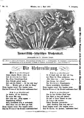 Raketen (Schalks-Narr) Samstag 1. April 1865